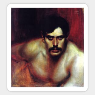 Male Portrait Study (A Bad Conscience) - Franz Von Stuck Sticker